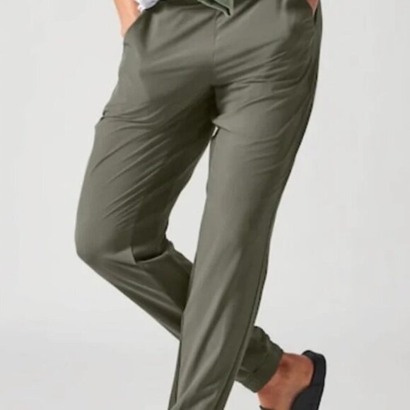 ATHLETA Brooklyn Textured Jogger Olive Grey Athleisure Activewear Size 6 - Picture 2 of 15
